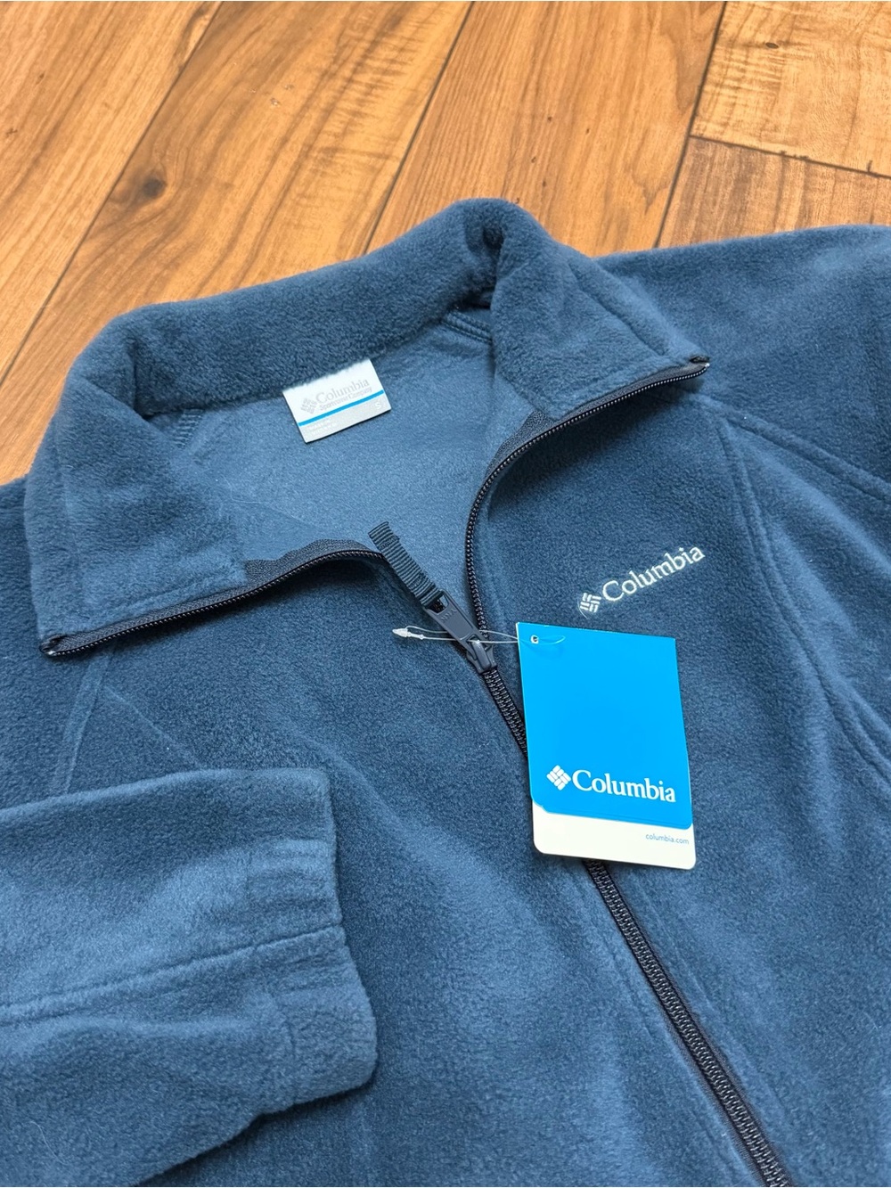NEW Columbia Three Lakes Full-Zip Fleece Jacket Outdoors Blue Womens Small